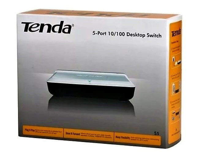 Коммутатор Tenda S5 5-портовый switch - фото 1 - id-p39852597