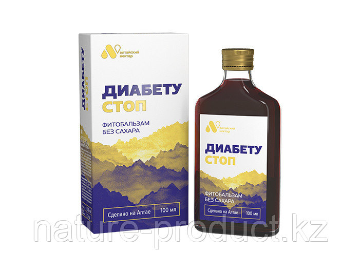 Фитобальзам "ДИАБЕТУ СТОП" (без сахара), фл. 100 мл
