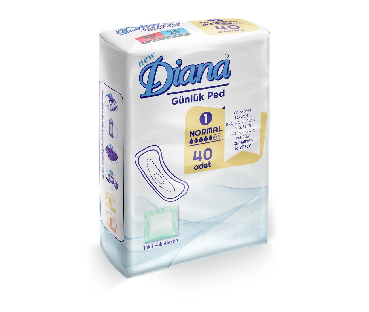 Прокладки ежедневные  Diana 5 капель