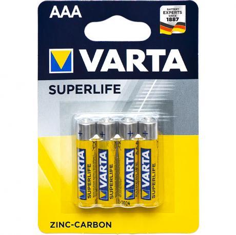 Комплект батареек VARTA SUPER LIFE LR03/1.5V ААA 48 шт в блоке (4 шт в блистере) - фото 1 - id-p107565110