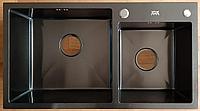 Кухонная мойка Smartech 78х43 Нано Черный