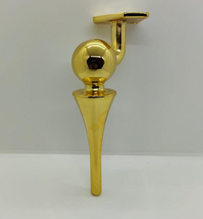 Опора литая для мебели 21 см золото