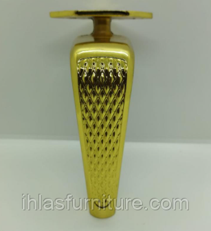 Опора литая для мебели золото 15 см, фото 1