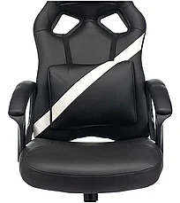 Компьютерное кресло Zombie DRIVER игровое, обивка: искусственная кожа, цвет: черный / белый, фото 3