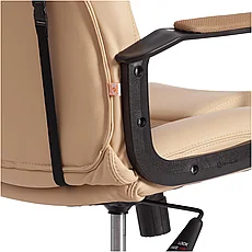 Компьютерное кресло TetChair Driver 22 игровое, искусственная кожа/текстиль, бежевый/бронза, фото 3