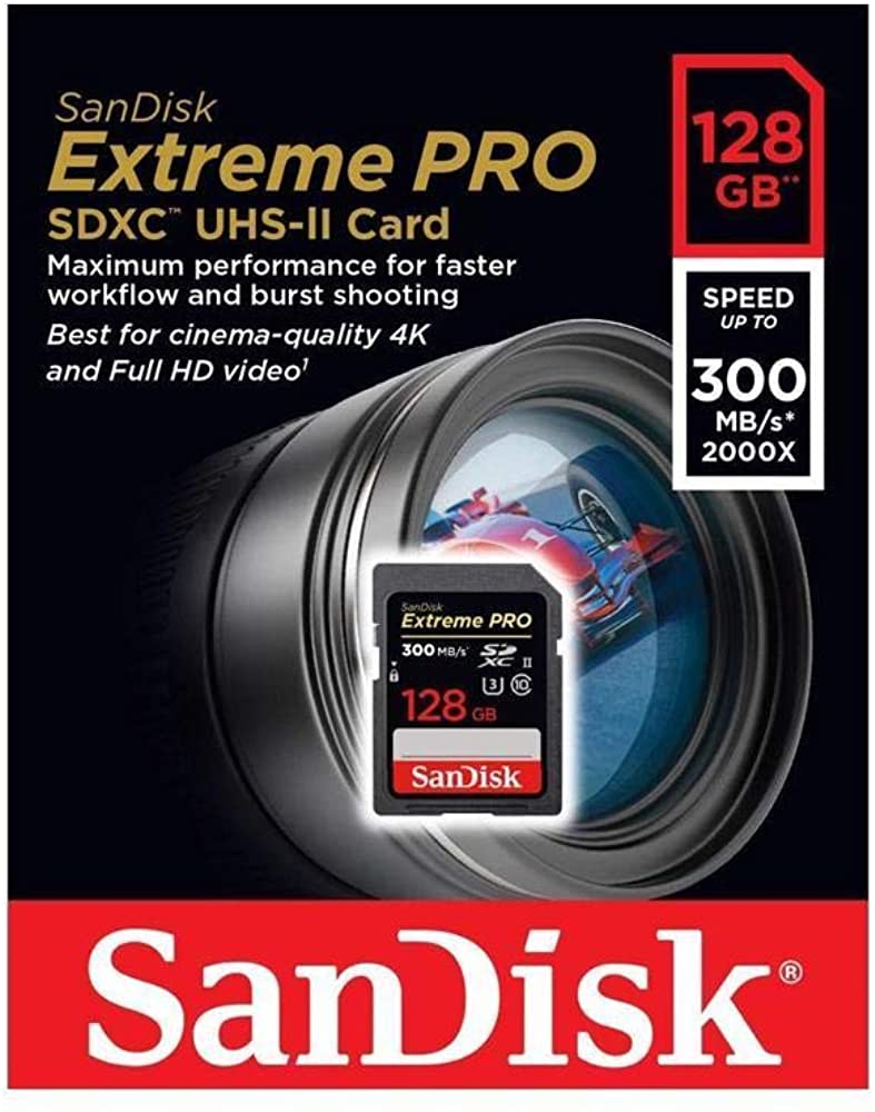 Карта памяти SanDisk EXTREME PRO SD 128GB 300mb/s