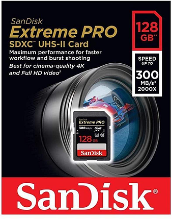 Карта памяти SanDisk EXTREME PRO SD 128GB 300mb/s, фото 2