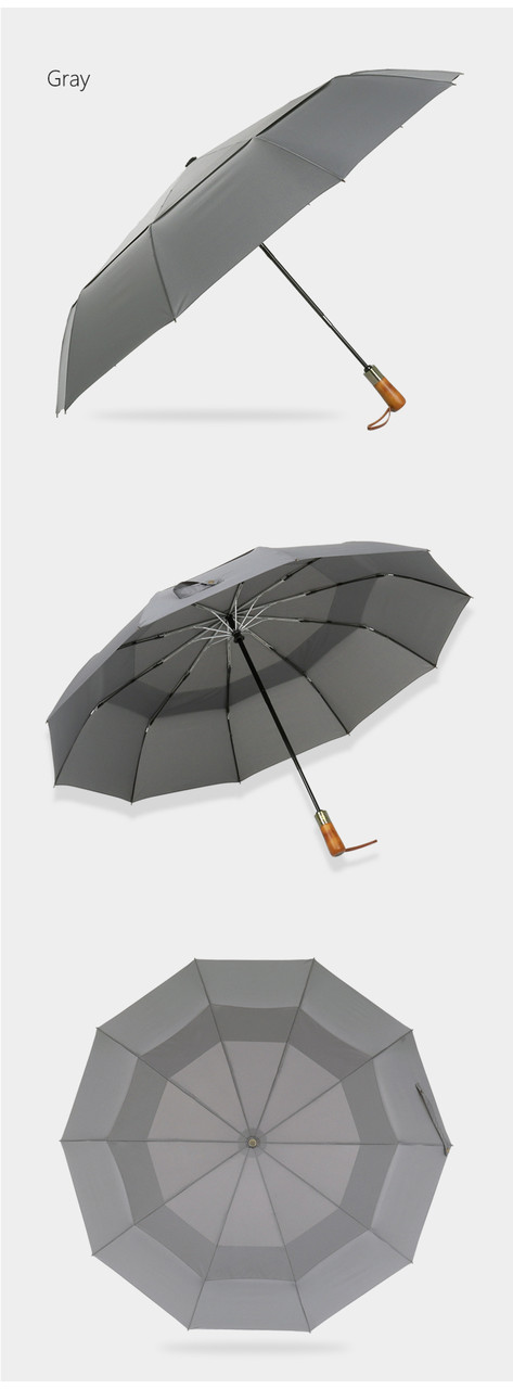 Зонтик Parachase 3236 складной (серый) - фото 2 - id-p107567038