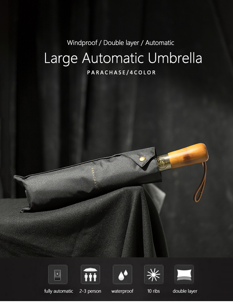 Зонтик Parachase 3236 складной (серый) - фото 9 - id-p107567038