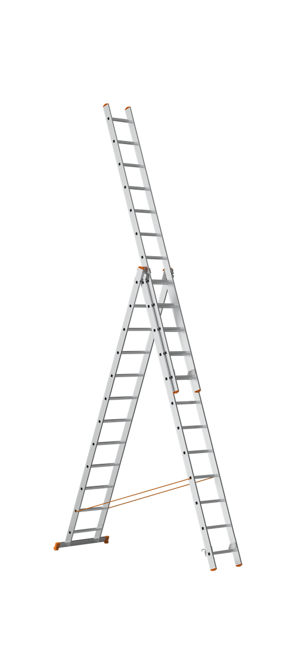 Трехсекционная алюминиевая лестница SARAYLI 3X12 - фото 1 - id-p107568140