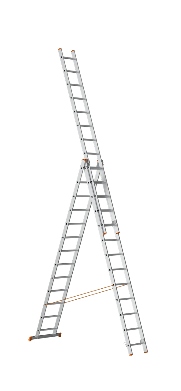 Трехсекционная алюминиевая лестница SARAYLI 3X13 - фото 1 - id-p107568145