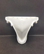 Мебельная ножка пластиковая QU высота 11см цвет белый. без узора