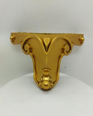 Мебельная ножка пластиковая Aslan высота 12см цвет золото - фото 1 - id-p107574007