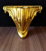 Мебельная ножка пластиковая QU высота 10см цвет золото