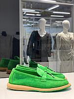 Замшевые лоферы женские  "Marani Magli"  зеленого цвета. Кожаная качественная женская обувь., фото 3