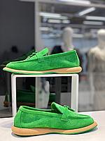 Замшевые лоферы женские  "Marani Magli"  зеленого цвета. Кожаная качественная женская обувь., фото 2