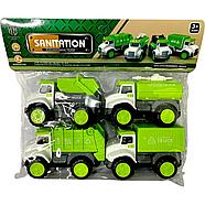 7756S-4A Спец машина зеленая 4в1 в пакете Sanitation 25*21см, фото 2