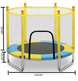 Детский батут с сеткой 632 желтый