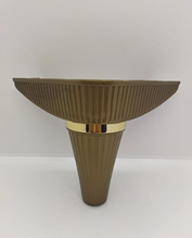 Ножка пластиковая угловая бронза 14см