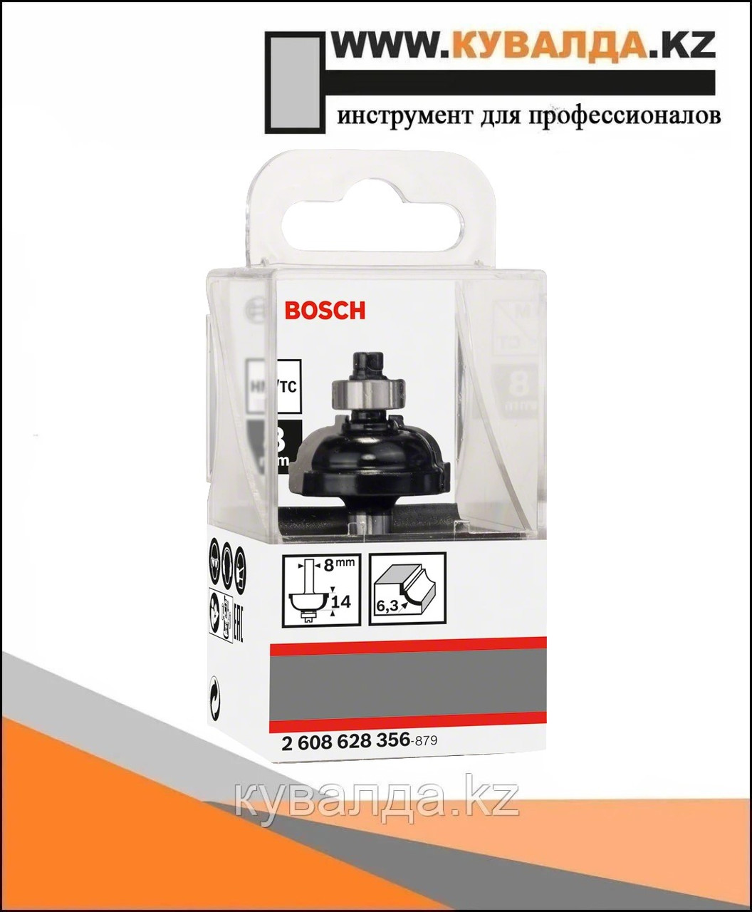 Профильная фреза для кромок Bosch Standard for Wood R1 6,3мм, D 28,5мм, L 13,2мм, G 54мм