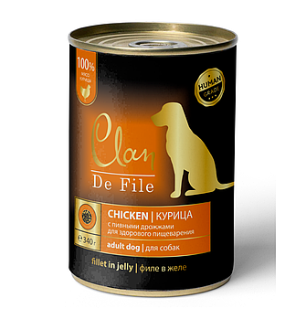 Clan De File для собак всех пород филе мяса Курица, 340 гр