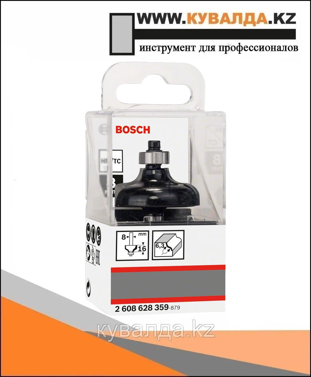 Профильная фреза для кромок Bosch Standard for Wood R1 6,35мм, D 38мм, L 15,7мм, G 57мм