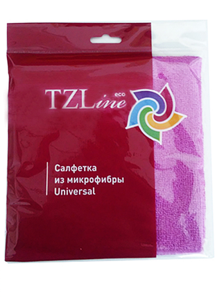 Салфетка универсальная из микрофибры TZLine Universal, размер 35*35 см, розовая, фото 2