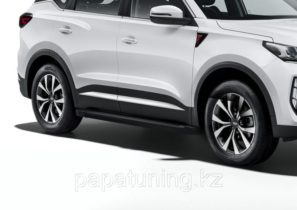 Пороги, подножки "Black" для Chery Tiggo 7 Pro Max 2022-2024, фото 1