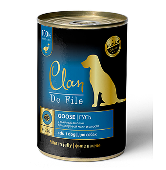 Clan De File для собак всех пород филе мяса Гусь, 340 гр