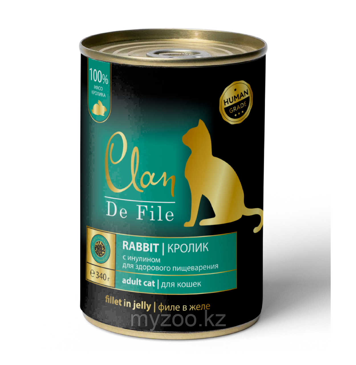 Clan De File консервы для кошек филе мяса Кролик ,340гр