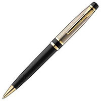 Ручка шариковая Luxor "Futura" синяя, 0,7мм, корпус черный/золото, в футляре.