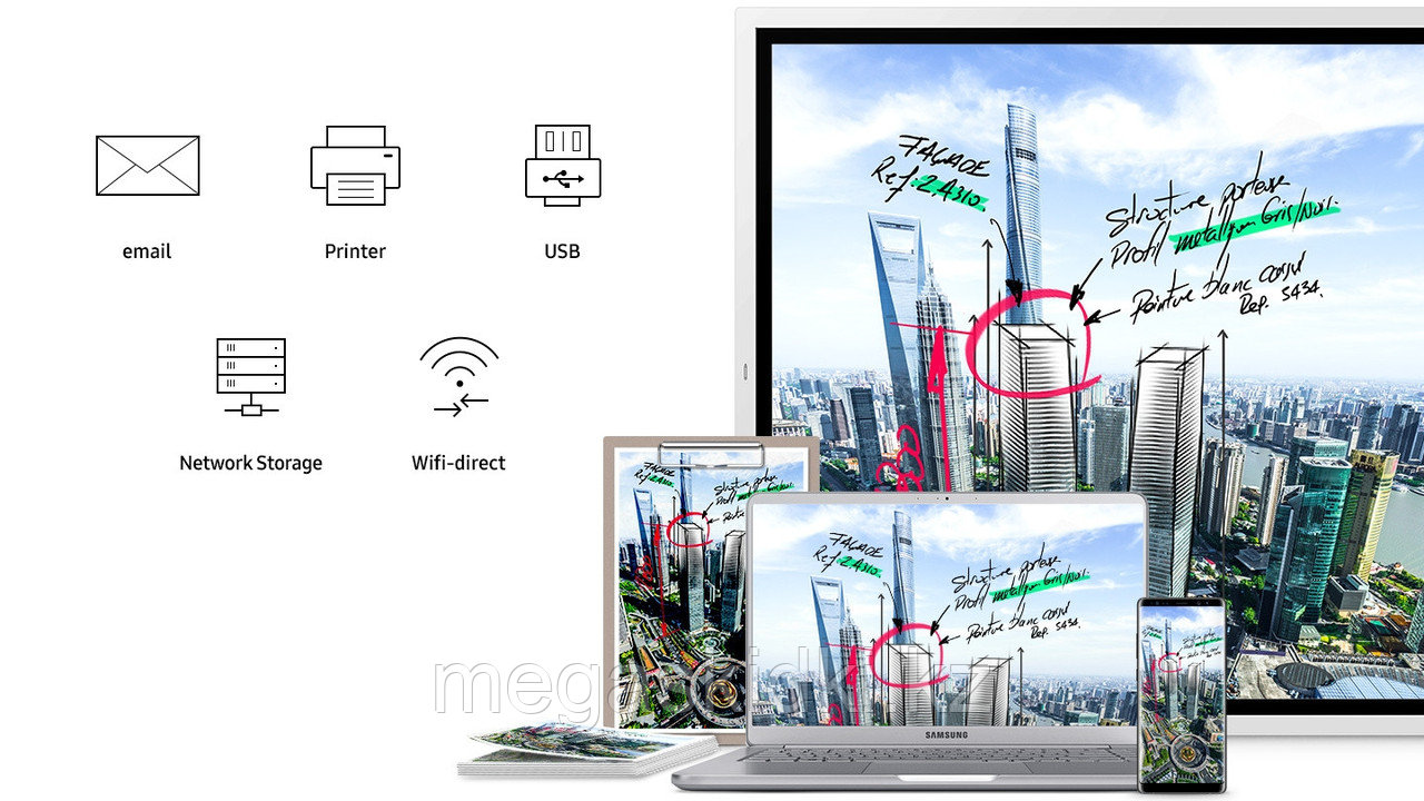 Интерактивный дисплей Samsung Flip 2 65" - фото 2 - id-p107581047