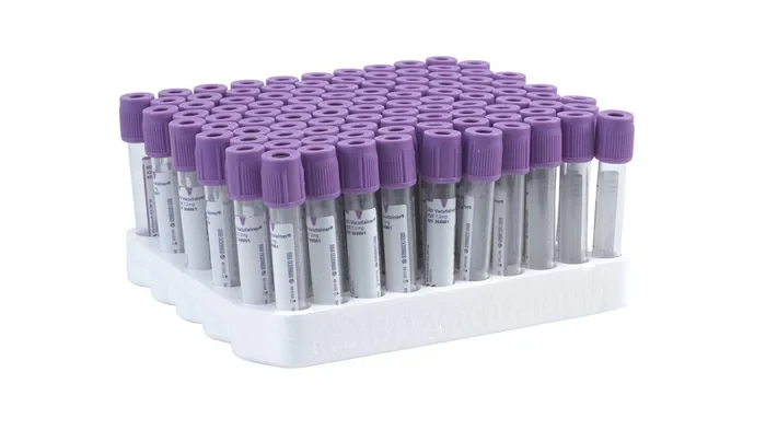 Пробирки для исследования цельной крови с EDTA K2 с лиловой крышкой 2ml - фото 1 - id-p61513259
