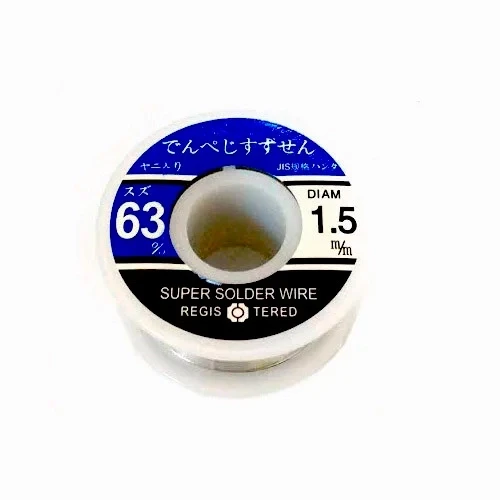 Припой для пайки OEM ПОС 63 1.5мм с флюсом катушка 70г