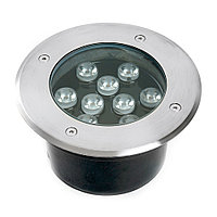 Светодиодный светильник тротуарный (грунтовый) Feron SP2803,10W, AC/DC12V, низковольтный, 4000К, металлик,