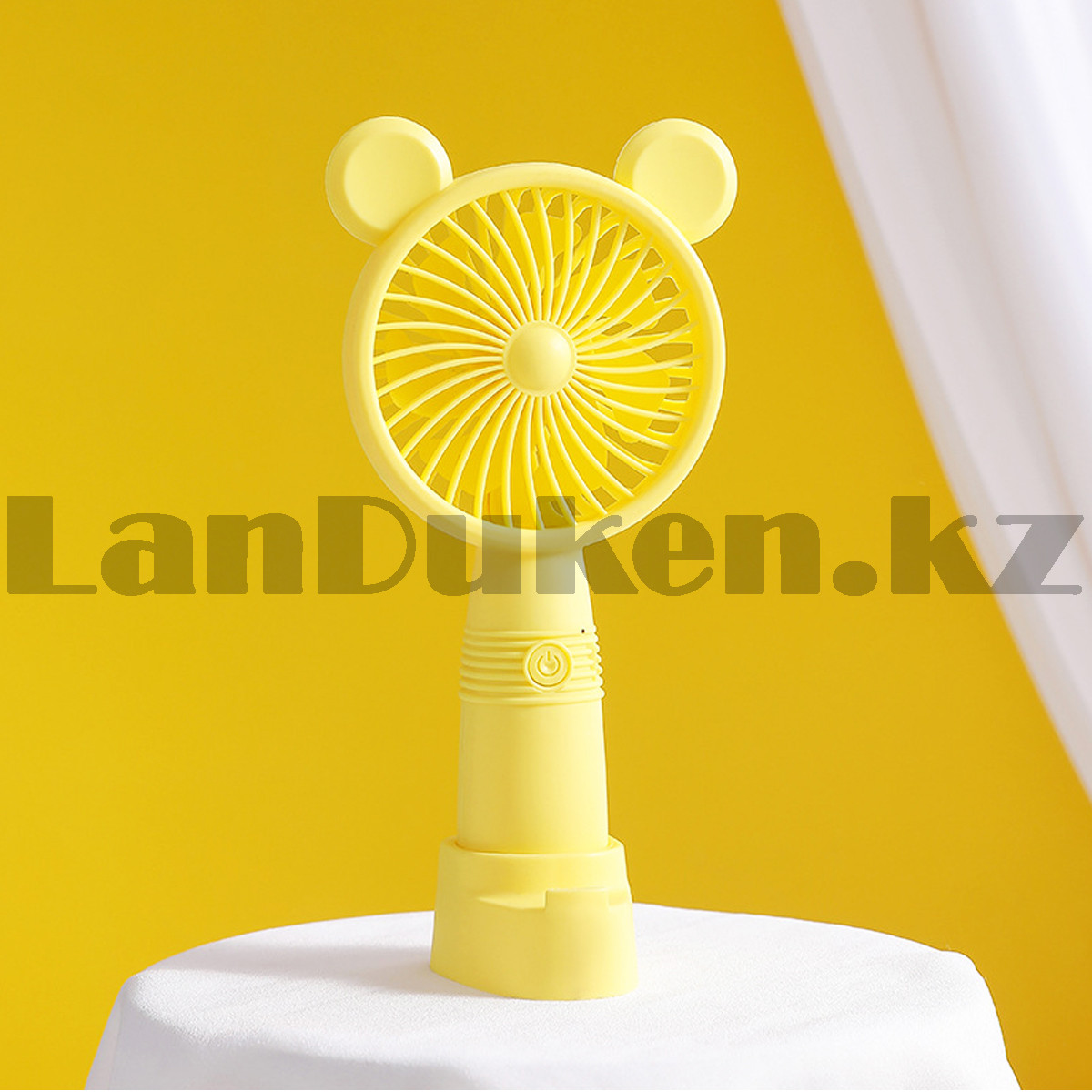 Портативный ручной вентилятор аккумуляторный Mini Fan M3 желтый - фото 1 - id-p107589545