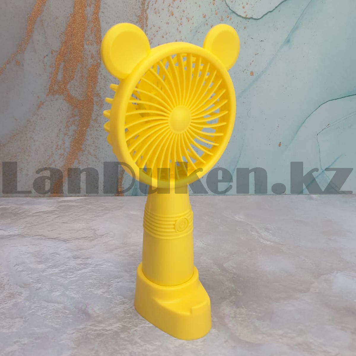 Портативный ручной вентилятор аккумуляторный Mini Fan M3 желтый - фото 3 - id-p107589545