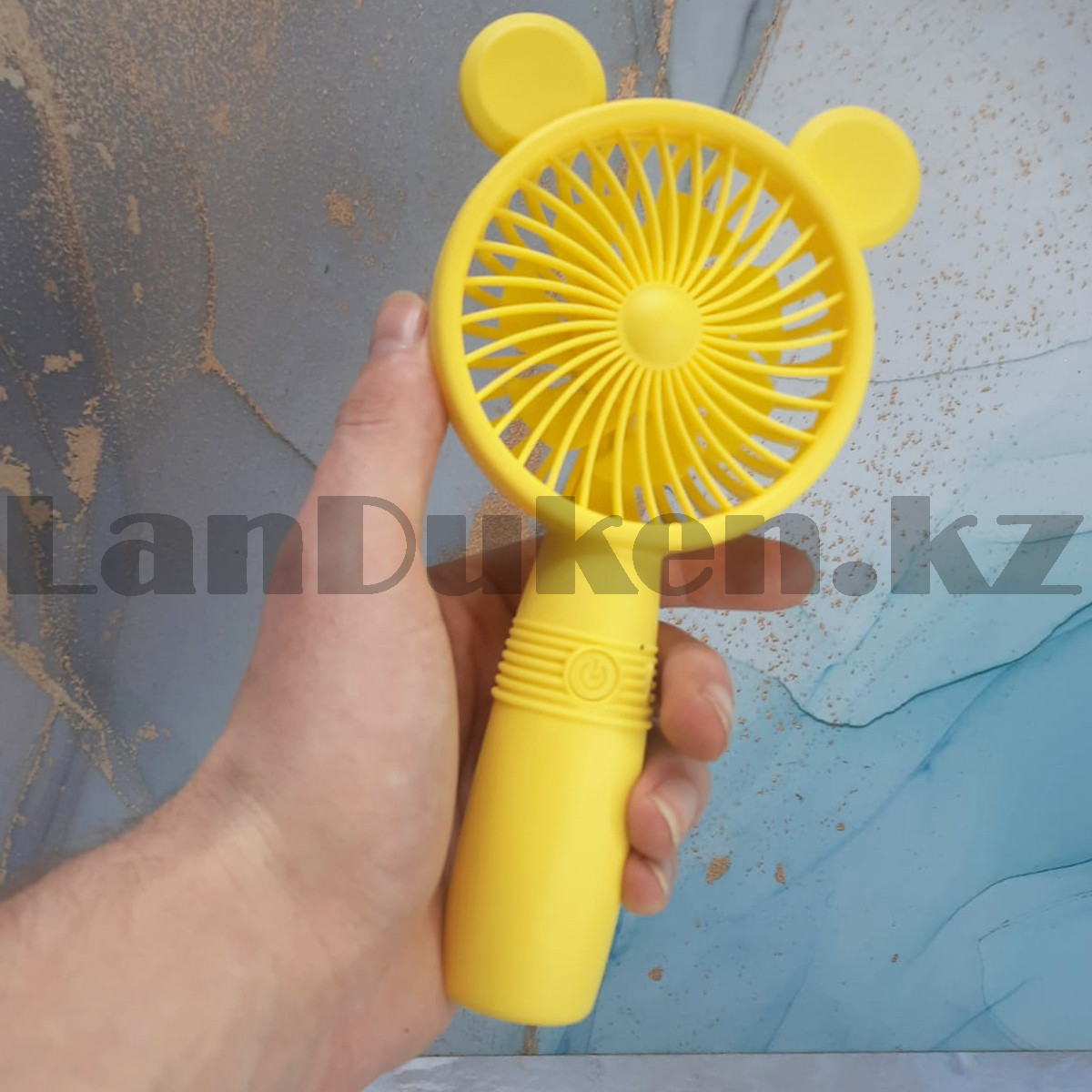 Портативный ручной вентилятор аккумуляторный Mini Fan M3 желтый - фото 4 - id-p107589545