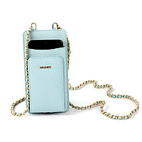 Женская кожаная сумочка для телефона с кардхолдером и отделением для купюр Grande 2783 (мята)