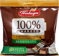 Конфеты вафельные "Чаржед" в горьком шоколаде без добавления сахара 150 гр.