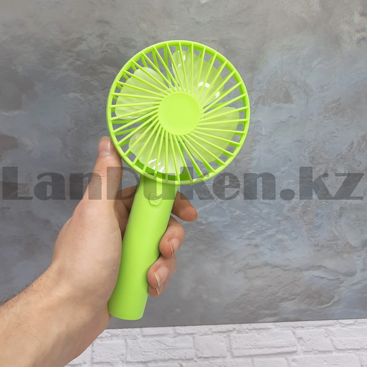 Портативный ручной вентилятор аккумуляторный Mini Fan SS-2 зеленый - фото 4 - id-p107594687