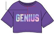 Футболка укороченная детская для девочек GENIUS 110 116