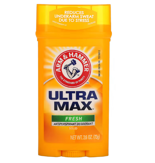 Arm & Hammer, UltraMax, твердый дезодорант-антиперспирант для мужчин, аромат «Свежесть», 73 г (2,6 унции) - фото 1 - id-p107596025