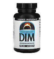 Source naturals DIM дииндолинметан, 200 мг, 60 таблетка