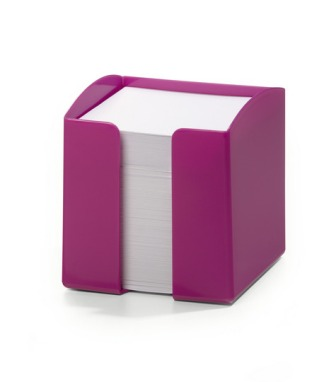 Бумага для записей 100х105х100(95x95)мм, 800л, белая рассыпная, пласт.темно-розовый бокс Durable, фото 2