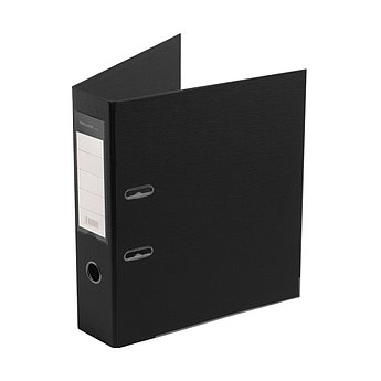 Папка-регистратор Deluxe с арочным механизмом, Office 3-BK19 (3" BLACK), А4, 70 мм, чёрный