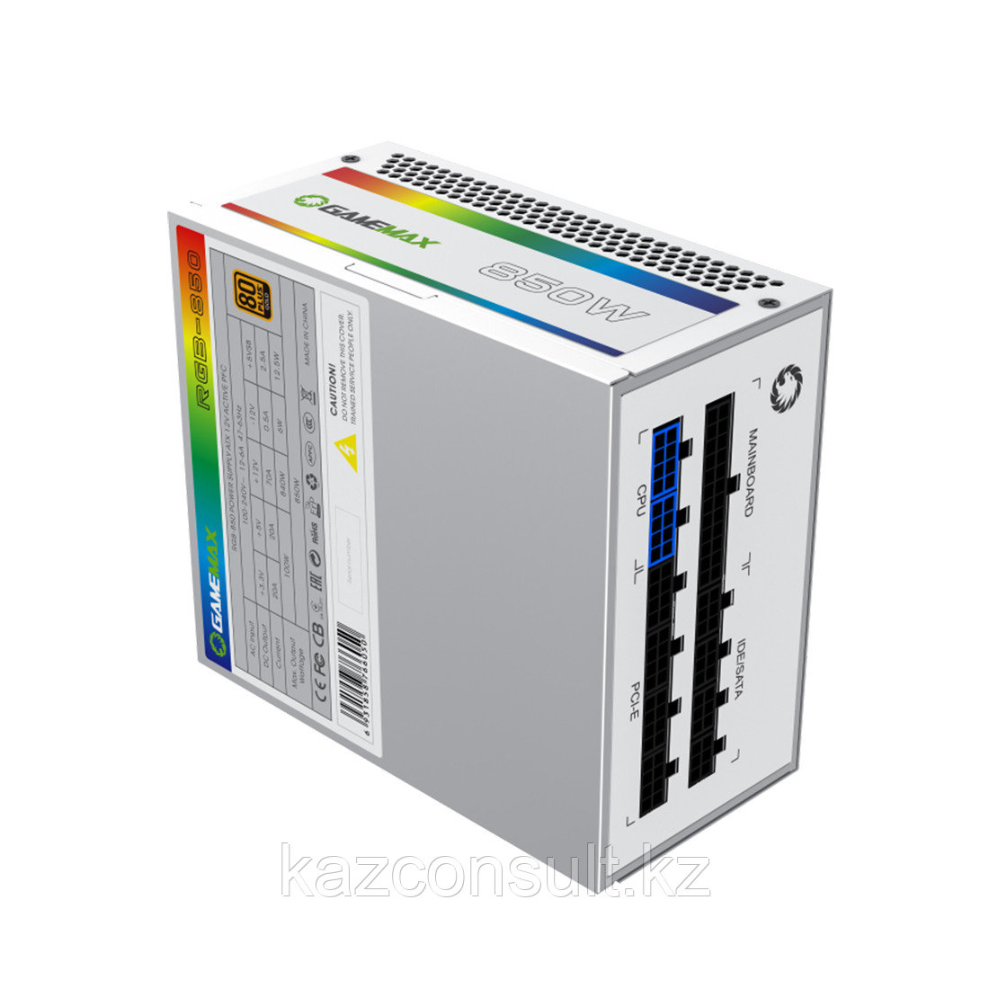 Блок питания Gamemax RGB 850W Rainbow White (Gold) - фото 3 - id-p107602840