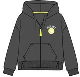 Худи детская на замке DARK GREY 110