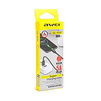 Awei USB-A/Type-C to Type-C интерфейс кабелі CL-113T 2.4A/5A 30cm Қара