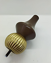 Мебельная ножка пластиковая Lumos 16cm коричневый+золото, фото 4